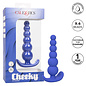 CALIFORNIA EXOTICS CHEEKY X-6 ANAL BEADED PROBE BLUE