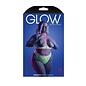 FANTASY LINGERIE GLOW PERSUASIVE CONTRAST BRA & PANTY NEON GREEN Q/S