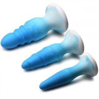 CURVE TOYS SIMPLY SWEET SILICONE ANAL PLUG SET BLUE