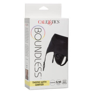 CALIFORNIA EXOTICS BOUNDLESS THONG WITH GARTER HARNESS