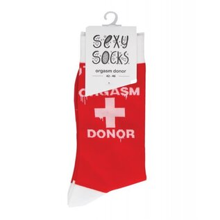 ADDICTION SHOTS SOCKS DONOR RED