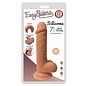 CURVE TOYS DILDO/BALLS EASY RIDER SILICONE  7" VANILLA