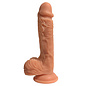 CURVE TOYS EASY RIDER DILDO SILICONE 8" CARAMEL