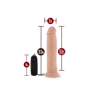 BLUSH DR SKIN THROB VIBRATING W/REMOTE FLESH 9.5"