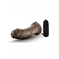 BLUSH DR SKIN VIBRATING W/REMOTE CHOCOLATE 8"