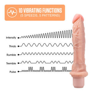 BLUSH DR SKIN VIBE SILICONE DR RICHARD 9" VANILLA
