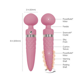 BMS FACTORY WAND PILLOW TALK SULTRY WARMING PINK