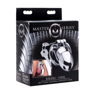 XR BRAND RIKERS 24-7 STAINLESS STEEL LOCKING CHASTITY CAGE