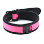 PLE'SUR BODY PRODUCTS NEOPRENE COLLAR WITH D RING PINK