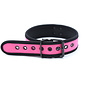 PLE'SUR BODY PRODUCTS NEOPRENE COLLAR WITH D RING PINK