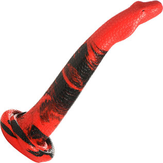 XR BRAND CREATURE COCK KING COBRA LARGE DONG 14" RED/BLK