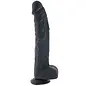 XR BRAND MASTER COCK HUNG HARRY DILDO 11.75" BLACK