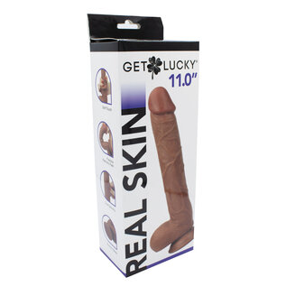 GET LUCKY DILDO/BALLS GET LUCKY DUAL LAYER 11"