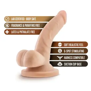 BLUSH DR SKIN DILDO 4" VANILLA