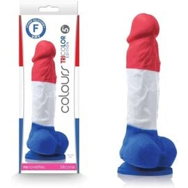 NS NOVELTIES COLOURS DILDO 5" RED WHITE & BLUE