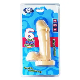 CLOUD 9 NOVELTIES CLOUD 9 DELIGHTFUL DONG 6" W/BALLS VANILLA