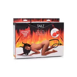 XR BRAND TAILZ DEVIL TAIL ANAL PLUG AND HORNS