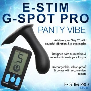XR BRAND ZEUS E-STIM SILICONE PANTY VIBE WITH REMOTE BLACK