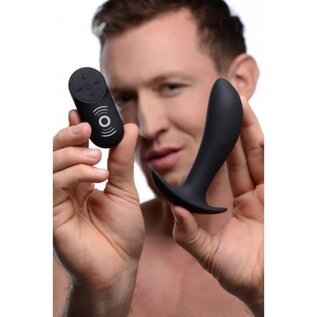 XR BRAND UNDER CONTROL SILICONE PROSTATE VIBE W/REMOTE BLACK