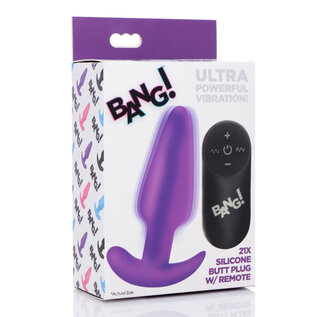 XR BRAND BANG! 21X VIBRATING BUTT PLUG WITH REMOTE