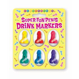 CANDY PRINTS SUPER FUN SILICONE DRINK MARKERS