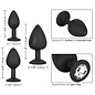 CALIFORNIA EXOTICS PLUG SILICONE GEM SET BLACK