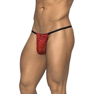 MALE POWER MALE POWER STRETCH LACE POSING STRAP RED ONE SIZE