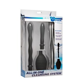 XR BRAND CLEANSTREAM AQUA SHOT SHOWER CLEANING SYSTEM BLACK