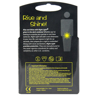 NIGHT LIGHT GLOW IN THE DARK CONDOM 3 PACK