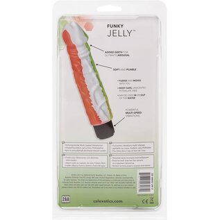 CALIFORNIA EXOTICS FUNKY JELLY VIBE WATERPROOF 8" MULTI COLORED