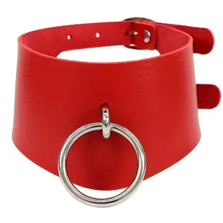 "O" HEAVENS CHOKER LEATHER O RING