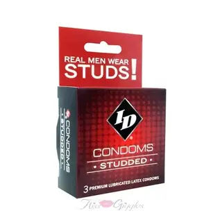 ID SYSTEMS ID CONDOMS STUDDED 3 PACK