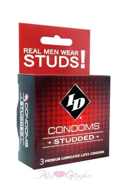 ID CONDOMS STUDDED 3 PACK
