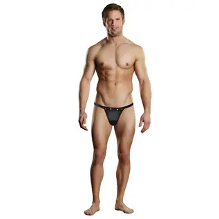 MALE POWER MALE POWER RIP OFF THONG W/ STUDS BLACK LARGE/EXTRA LARGE