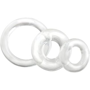 SCREAMING O COCK RINGS SET SCREAMING O RINGO X3 ERECTION CLEAR