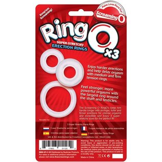 SCREAMING O COCK RINGS SET SCREAMING O RINGO X3 ERECTION CLEAR
