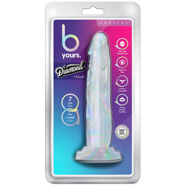 BLUSH B YOURS DIAMOND CRYSTAL REALISTIC DONG 7.5"  CLEAR