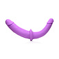 XR BRAND STRAP U DOUBLE CHARMER DOUBLE DILDO WITH HARNESS PURPLE