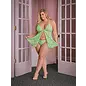 MAGIC SILK MS  LACE ME UP BABY DOLL AND G STRING SET GREEN