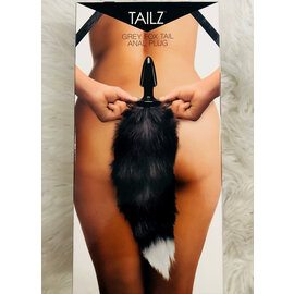 XR BRAND TAILZ FOX TAIL ANAL PLUG GREY