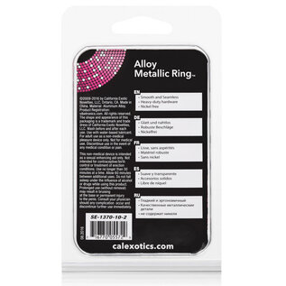 CALIFORNIA EXOTICS CALEX ALLOY METALLIC RING MEDIUM 1.5"
