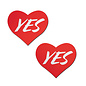 PASTEASE PASTIES LOVE YES RED HEART PASTIES