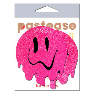 PASTEASE PASTEASE MELTY SMILEY FACE NEON PINK PASTIES