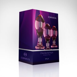 EDONISTA EDONISTA KYLA 3 PC GLASS ANAL PLUG KIT