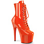 PLEASER ADORE 1020 LACE-UP ANKLE BOOT ORANGE 7" HEEL SIZE 6