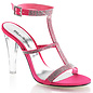 PLEASER CLEARLY DIAMOND SANDAL PINK 4" HEEL SIZE 6