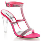 PLEASER PLEASER CLEARLY DIAMOND 4" HEEL  PINK SIZE 6