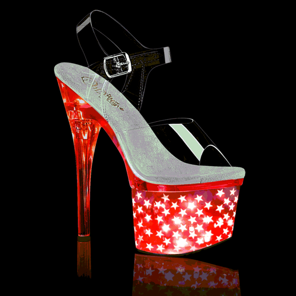 PLEASER DISCO LITE LED STAR SILVER & CLEAR SIZE  7