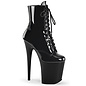 PLEASER FLAMINGO 1020 LACE UP BOOT SIDE ZIP  BLACK SIZE 10