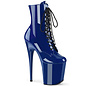 PLEASER PLEASER FLAMINGO LACE UP BOOT SIDE ZIP  ROYAL BLUE SIZE 10